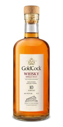 Whisky Gold Cock 10y Single malt   49.2%0.20l