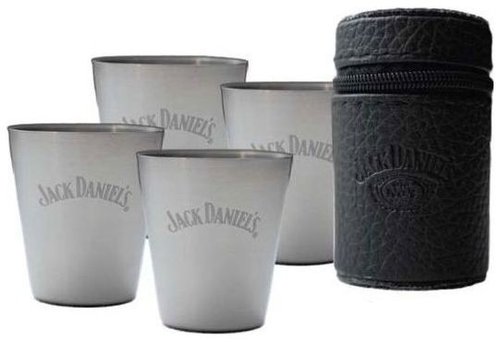 Jack Daniels set 4 kovovch pank v koenm obalu