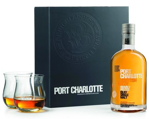 Whisky Port Charlotte Scotish Barley + 2sklo  gB 50%0.70l