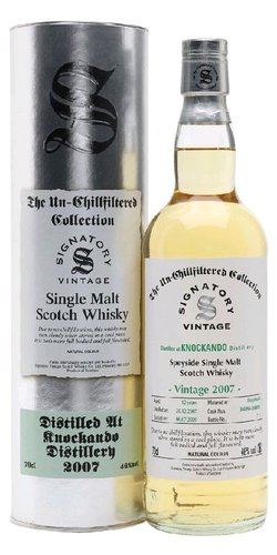 Whisky Knockando Signatory UnChillfiltered 2007  gt 46%0.70l