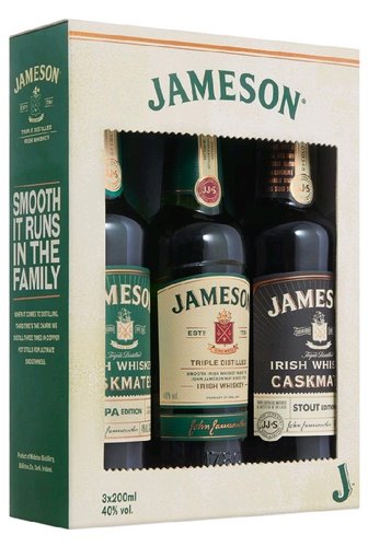 Set Whisky Jameson v kovovm nosii  gB 40%3x0.20l