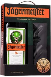 Jagermeister party box + 2x skleniky a pumpika  1.75l