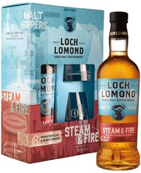 Loch Lomond Steam &amp; Fire + 2 skleniky  0.7l